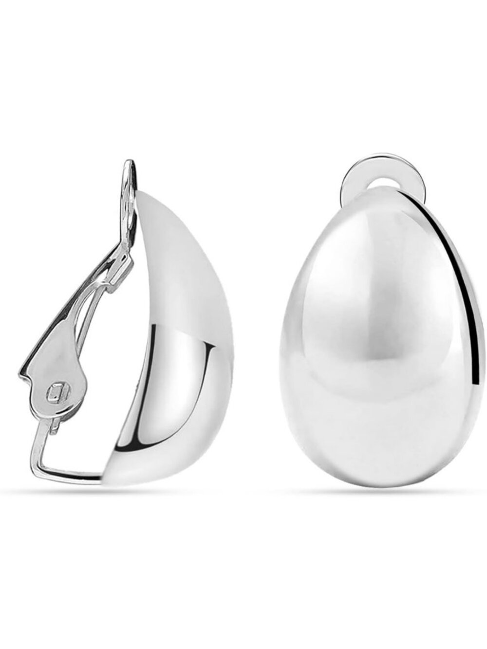 Sterling Silver Clip-On Earrings for Women & Teens - Non-Pierced Studs